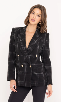 Maverick Windowpane Tweed Blazer