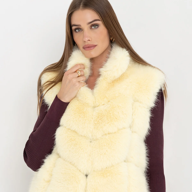 F25_RosarioFauxFurVest_Banana_AndolinaSquareNeckDress_Malbec3.webp