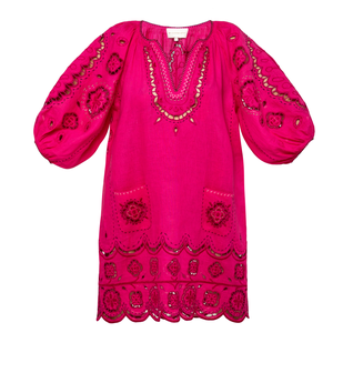 Merezhivo short dress in fuchsia - My Sleeping Gypsy