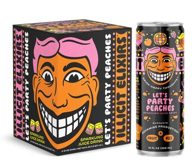 LET'S PARTY PEACHES 4 PACK