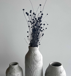 Gray Crater Vase Collection