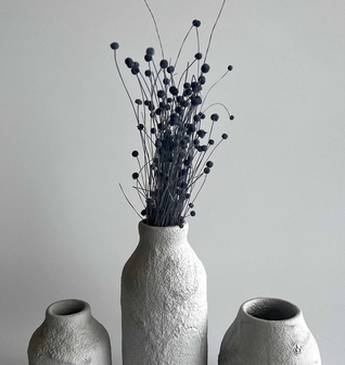 Gray Crater Vase Collection