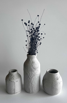Gray Crater Vase Collection