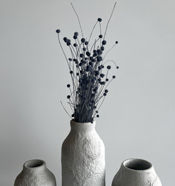 Gray Crater Vase Collection