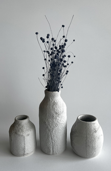 Gray Crater Vase Collection