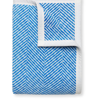 Harborview Herringbone Bright Blue Midi Blanket