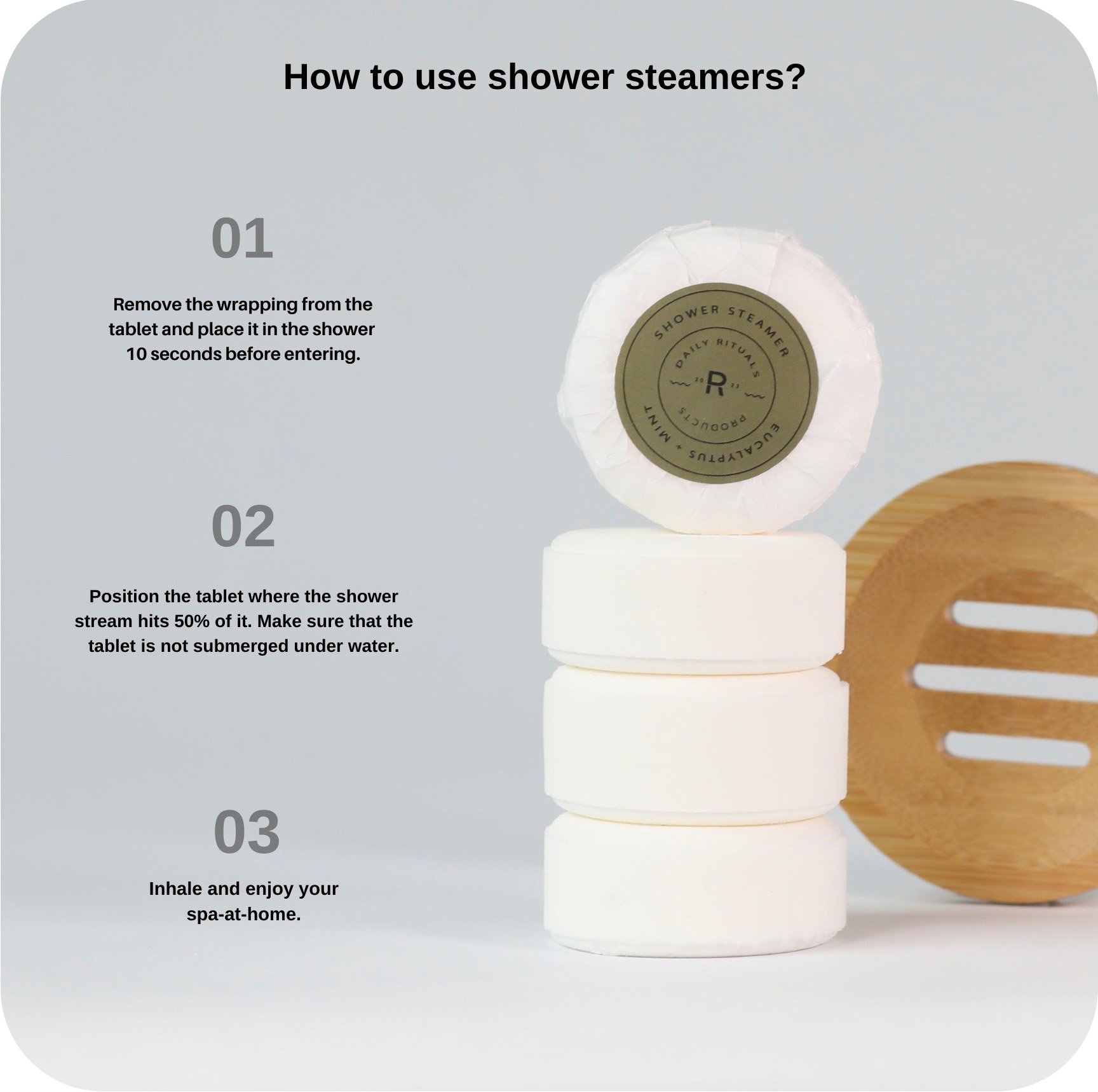 Daily Rituals® Luxurious Shower Steamers, ExtraLarge, Eucalyptus