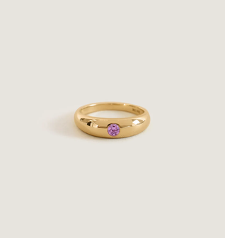 Amelia Birthstone Dome Ring Alexandrite