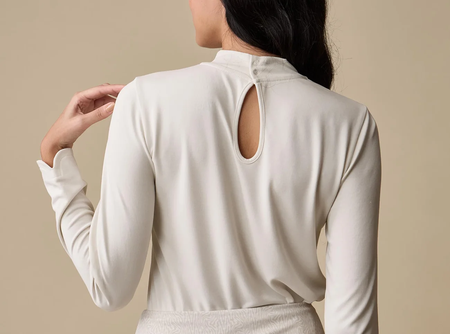 Long Sleeve Keyhole Top