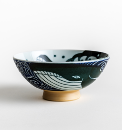 White Wave Whale Rice Bowl