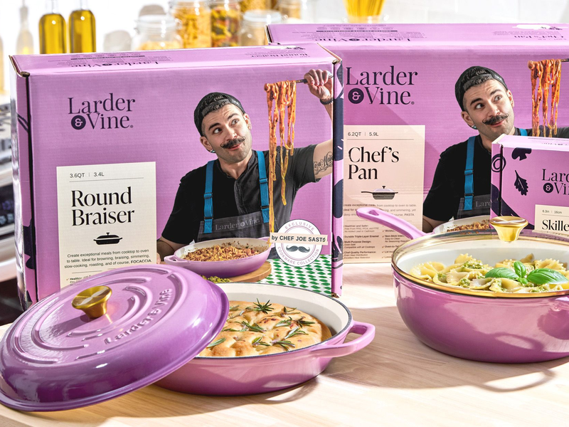 Larder & Vine® Announces Collaboration with Celebrity Chef Joe Sasto to Launch Exclusive New Enameled Cast-Iron Cookware Line