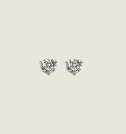 June Round Stud Earrings Diamond