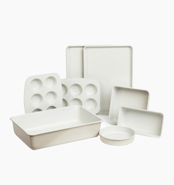 Stackable Ceramic Bakeware (8-Piece Set) in French Grey