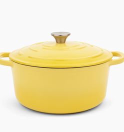 Enameled Cast Iron Dutch Oven (5.7QT/5.4L) in Limoncello