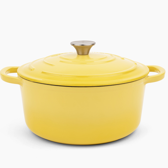 Enameled Cast Iron Dutch Oven (5.7QT/5.4L) in Limoncello