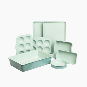 Stackable Ceramic Bakeware (8-Piece Set) in Sage