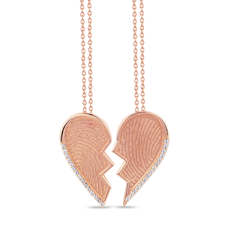 BFF Heart + Sparkle (Rose Gold)