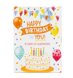 12 Days of Birthday Gift Surprises, Personalized Gift Packaging, Fill it Yourself Empty Birthday Gift Packaging