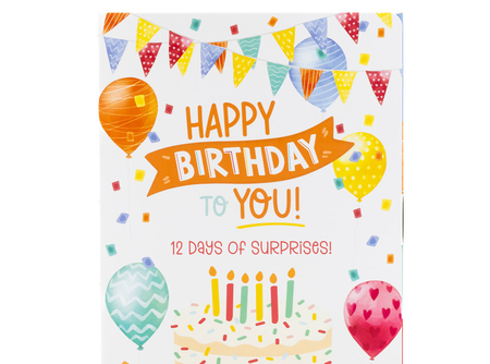 12 Days of Birthday Gift Surprises, Personalized Gift Packaging, Fill it Yourself Empty Birthday Gift Packaging