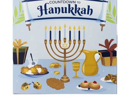 Let’s Celebrate Hanukkah Calendar – 8 Day Hanukkah Cookie Calendar Packaging - Set of 10