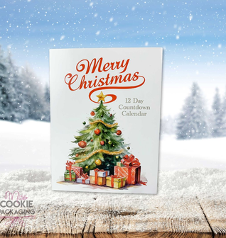 12 Day Cookie Advent Calendar Packaging – Merry Christmas - Set of 10