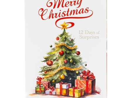 12 Days of Surprises Christmas Countdown Calendar, Holiday Personalized Gift Box, Fill it Yourself Empty Advent Calendar Packaging