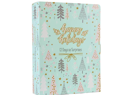 12 Days of Surprises Holiday Countdown Calendar, Holiday Personalized Gift Box, Fill it Yourself Empty Advent Calendar Packaging