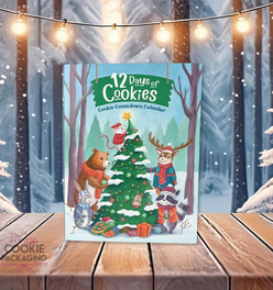 12 Day Cookie Advent Calendar Packaging – Woodland Creatures - Set of 10