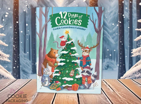 12 Day Cookie Advent Calendar Packaging – Woodland Creatures - Set of 10