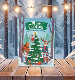 24 Day Cookie Advent Calendar Packaging – Woodland Creatures - Set of 10