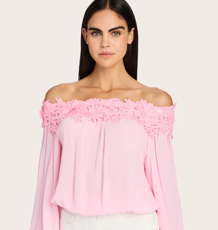 Merla Lace Combo Blouse