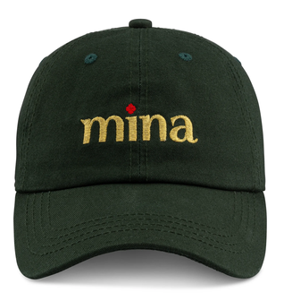 Mina Gold Logo Green Hat