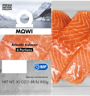 MOWI Atlantic Salmon Portions 30oz (6 pack)