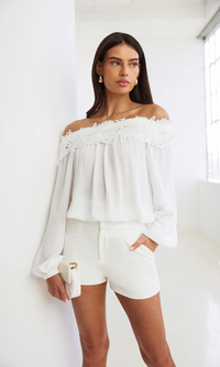 Merla Lace Combo Blouse