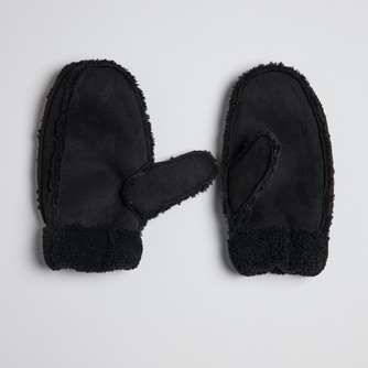 Sherpa Cuff Mitten - Black