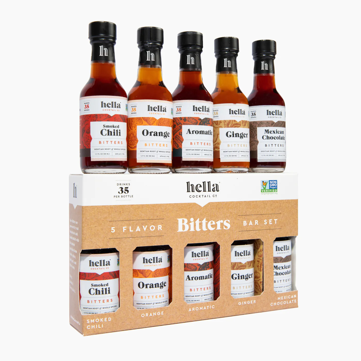 Hella Cocktail Co. 5Pack Bitters Bar Set Public Relations Media Kit