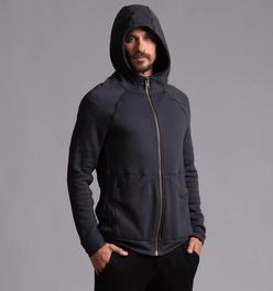 The Zip Tree Hoodie Charcoal Blue
