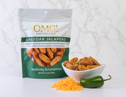 Cheddar Jalapeno OMG! Pretzels