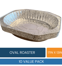 Wyda Heavy Duty Oval Roaster Pan - 10 Pack