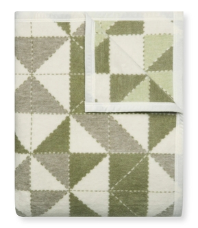 Patchwork Stars Smoky Olive Blanket