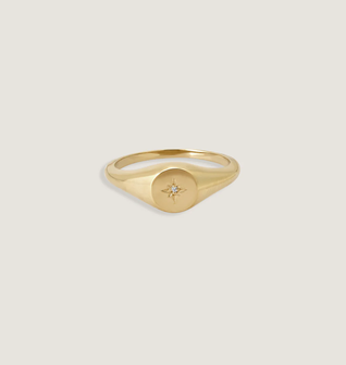 North Star Signet Ring Diamond