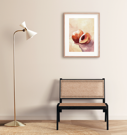 Peach Watercolor Art Print