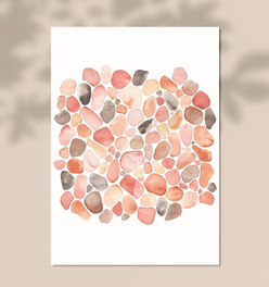 Pebble Beach Watercolor Art Print