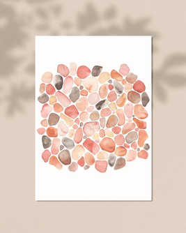 Pebble Beach Watercolor Art Print