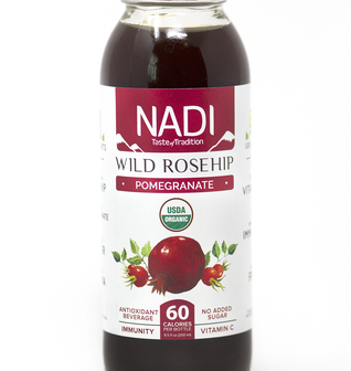 NADI USDA Organic Wild Rosehip Pomegranate Juice