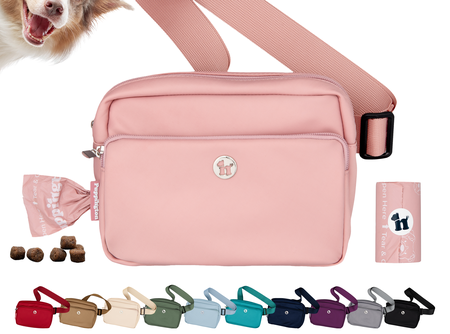 Oprah's Favorite Things 2024 Puppington 3-in-1 Crossbody Dog Treat Pouch with Matching Poop Bags and Slow Feeding Travel Bowl plus Reflective Leash