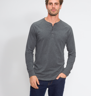 Men's Henley T-Shirt in Supima Cotton Stretch