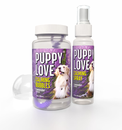 Puppy Love Bubbles: Lavender-scented Play & Spray duo