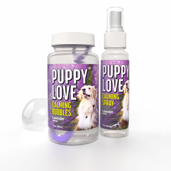 Puppy Love Bubbles: Lavender-scented Play & Spray duo
