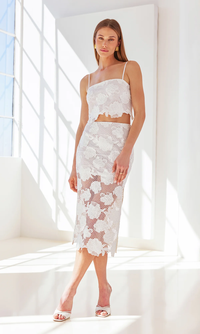 Rave Flower Mesh Skirt
